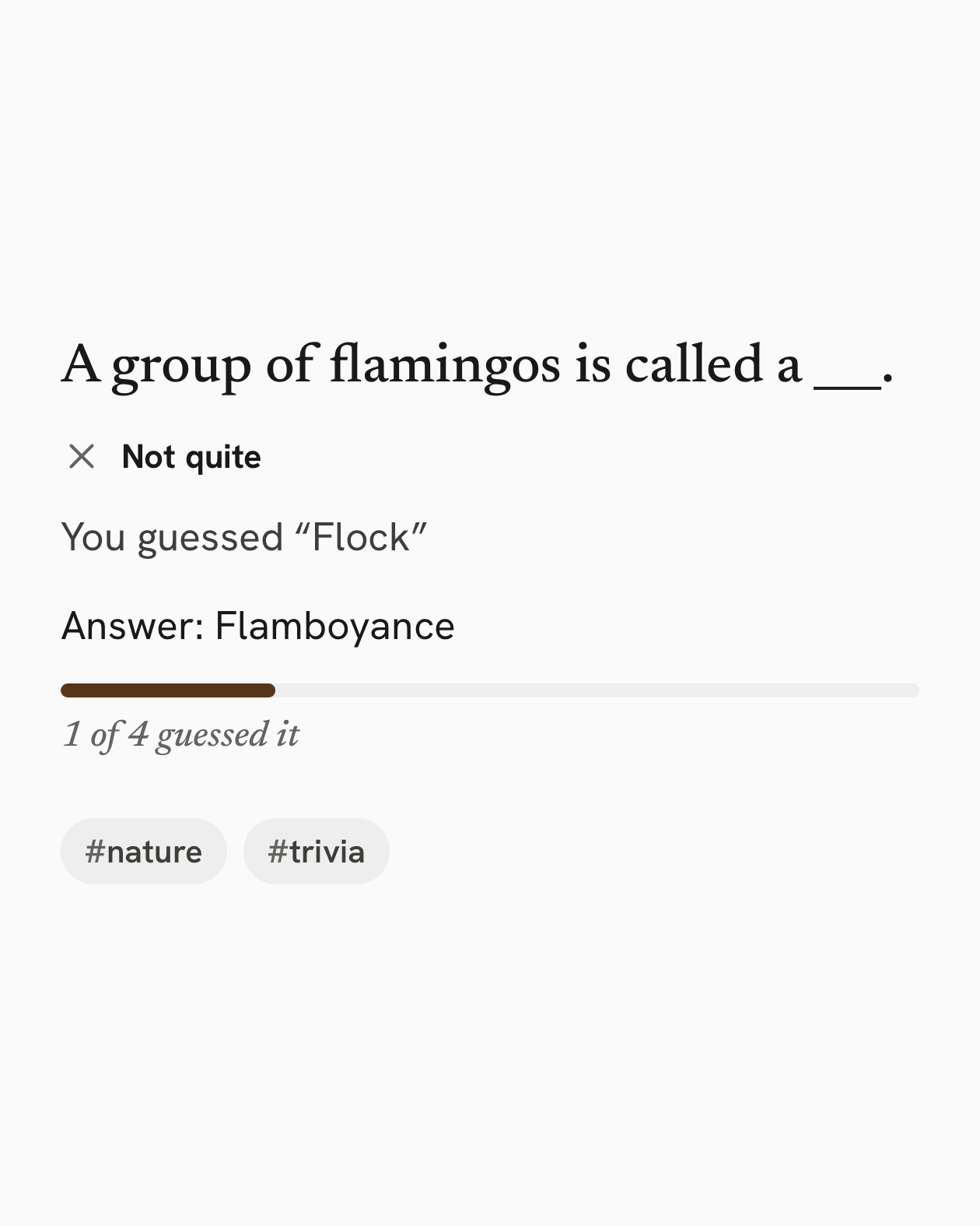 A guess post revealing the correct answer
